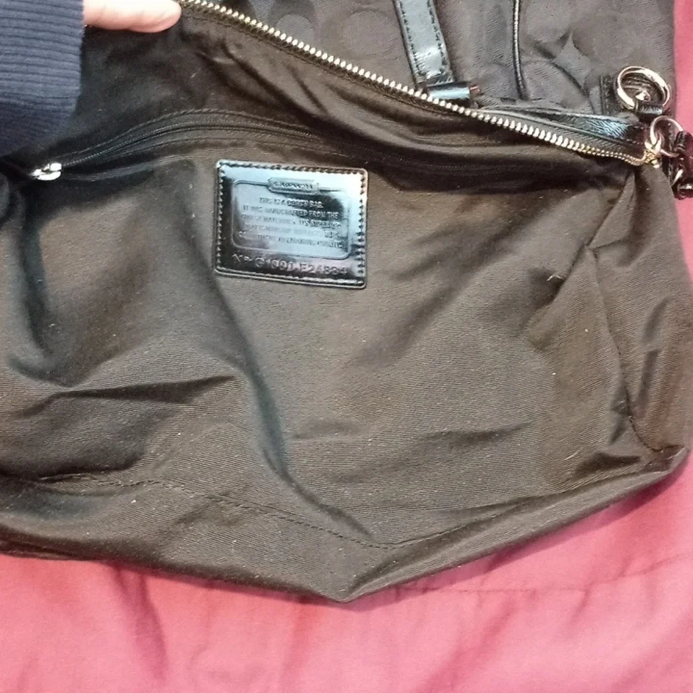 Coach Signature Stripe Python Satchel - Picture 10 of 11